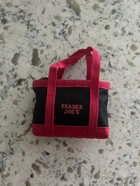 Trader Joe's Mini Tote Bag in Black and Red